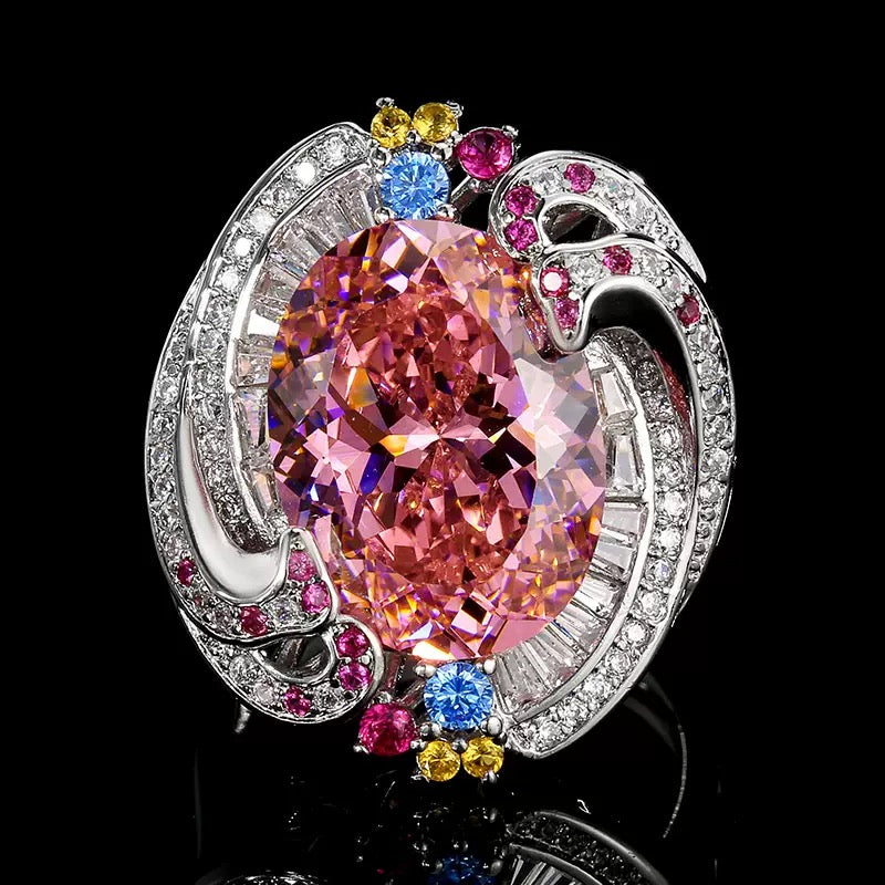 Bird's Nest Cutting Pink Diamond Luxury Ring